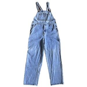 Paco Jeans Overalls Mens L Vintage Y2K Buckleback Blue Denim Bib 90s Baggy